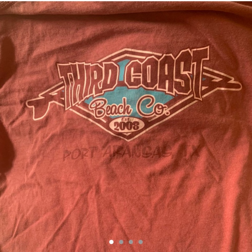 Red long sleeve third coast pocket shirt